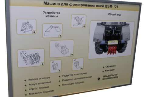 Стенд планшет светодинамический Машина для фрезерования пней ДЭМ