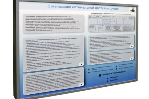 Стенд планшет светодинамический Организация оптимальной доставки грузов