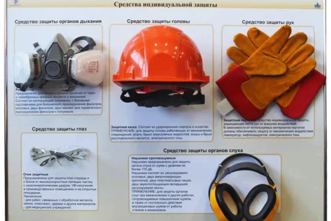 Стенд планшет Средства индивидуальной защиты