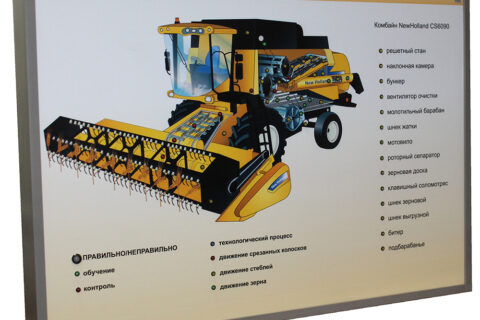 Стенд планшет светодинамический Комбайн New Holland